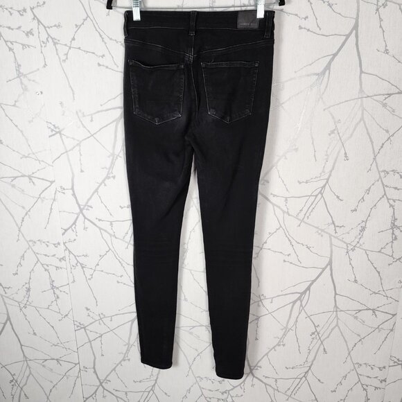 American Eagle Black Wash High Rise Jeggings X-Long - Picture 2 of 8